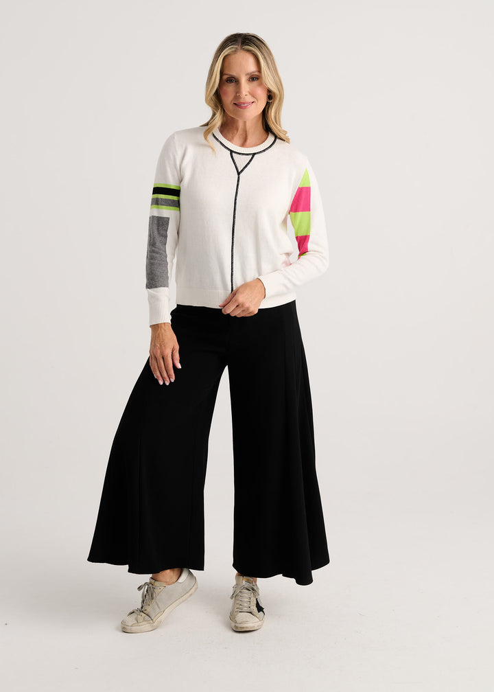 Zaket &amp; Plover Weekend Ease Sweater in White available at Barbara Katz
