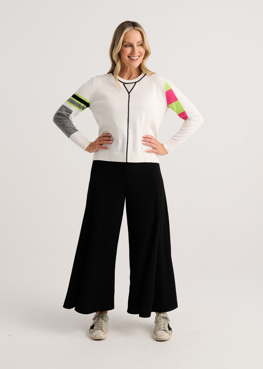 Zaket &amp; Plover Weekend Ease Sweater in White available at Barbara Katz