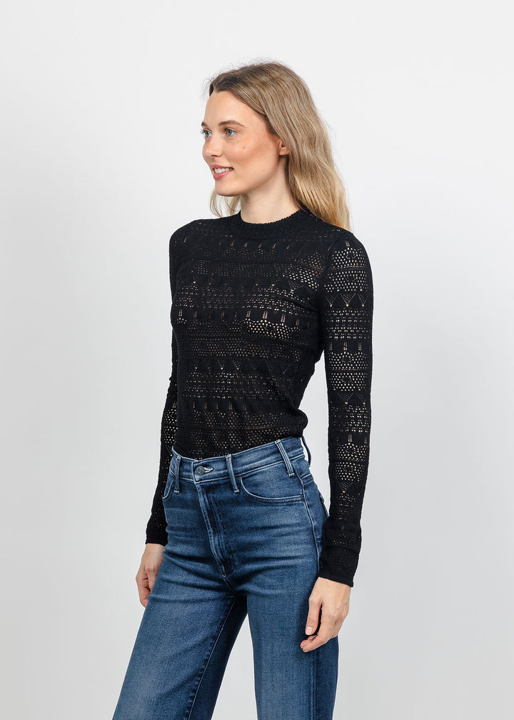 Z Supply Avery Sweater Top in Black available at Barbara Katz