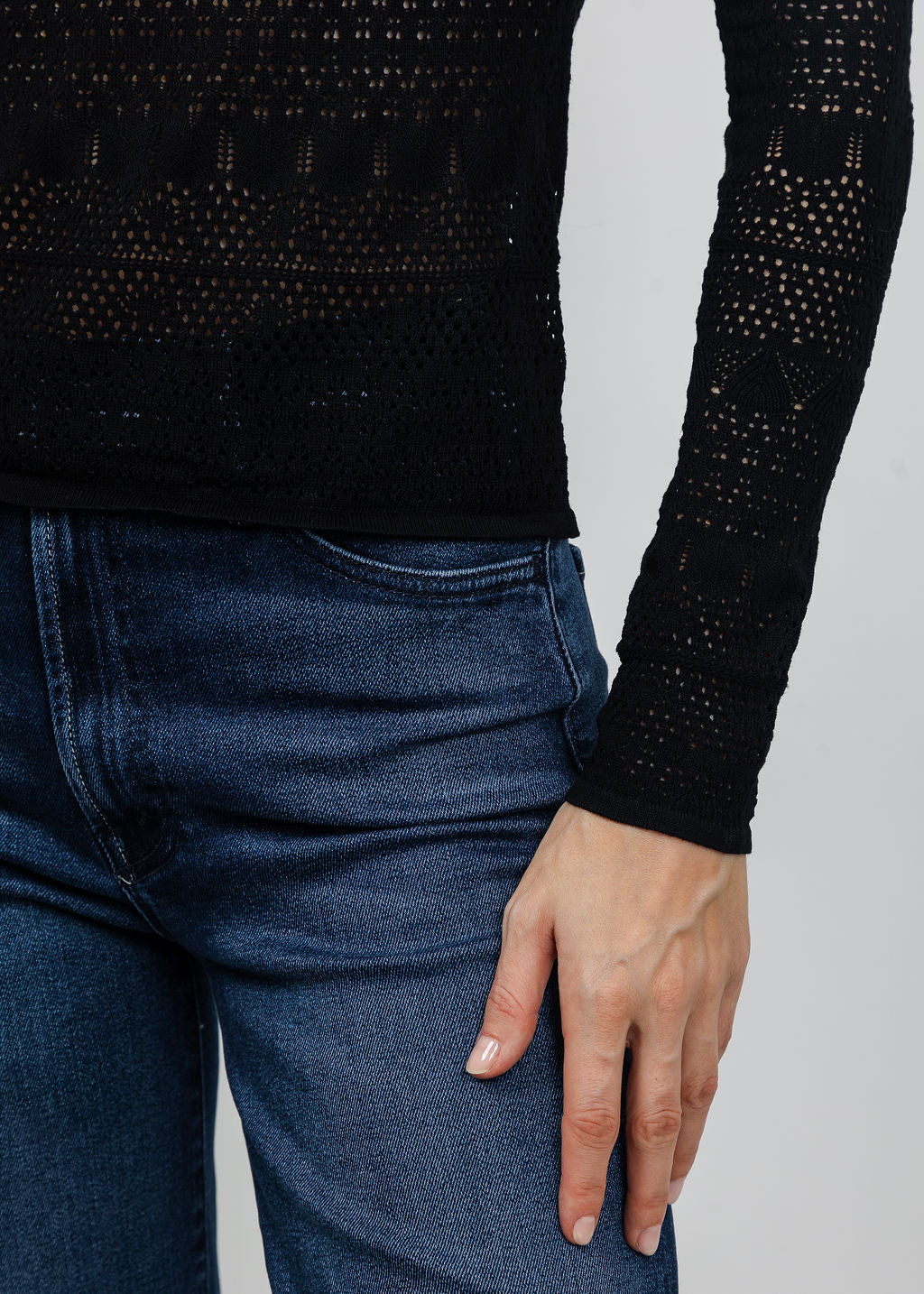 Z Supply Avery Sweater Top in Black available at Barbara Katz
