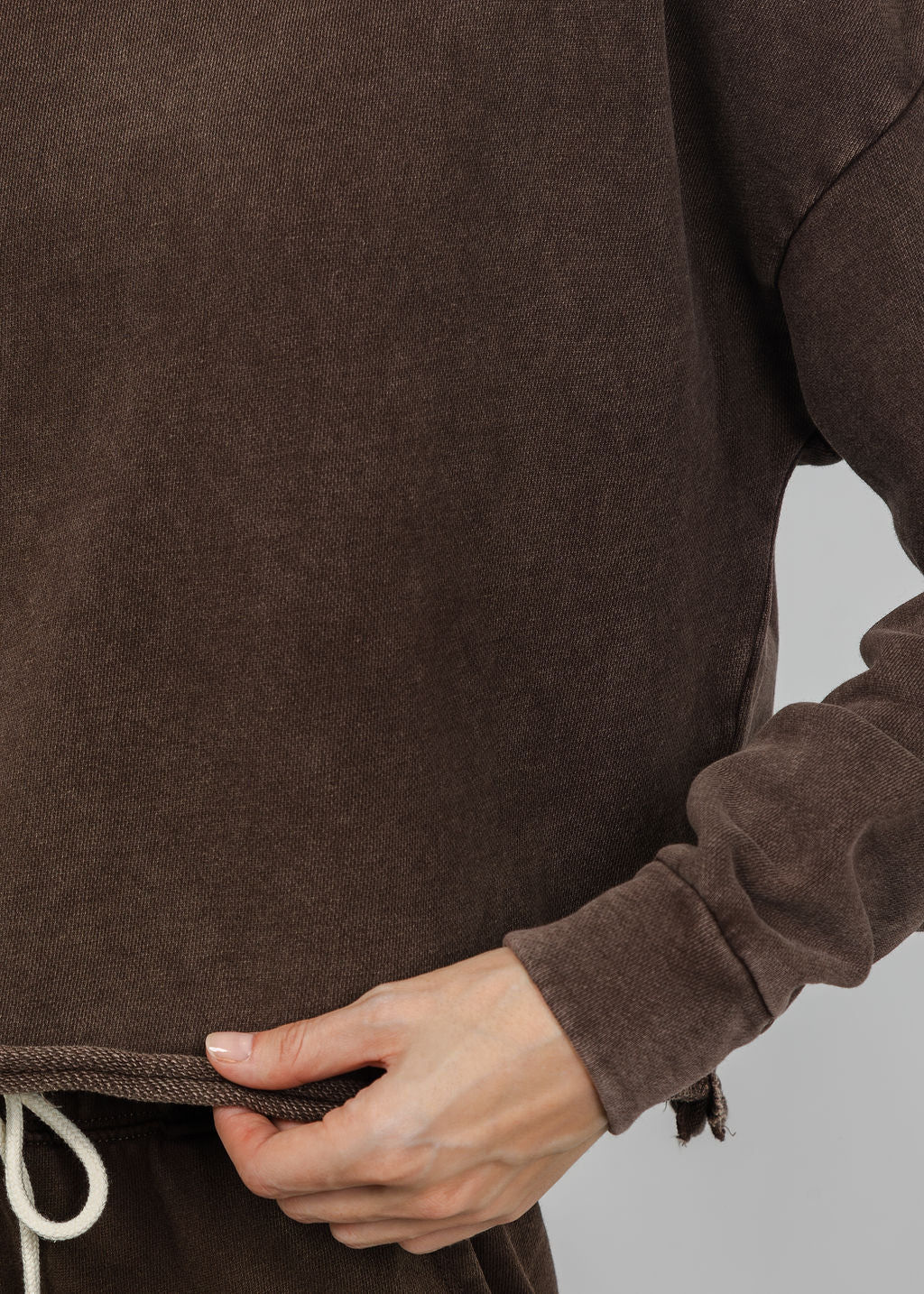 Z Supply Circuit Sweatshirt in Dark Chocolate available at Barbara Katz
