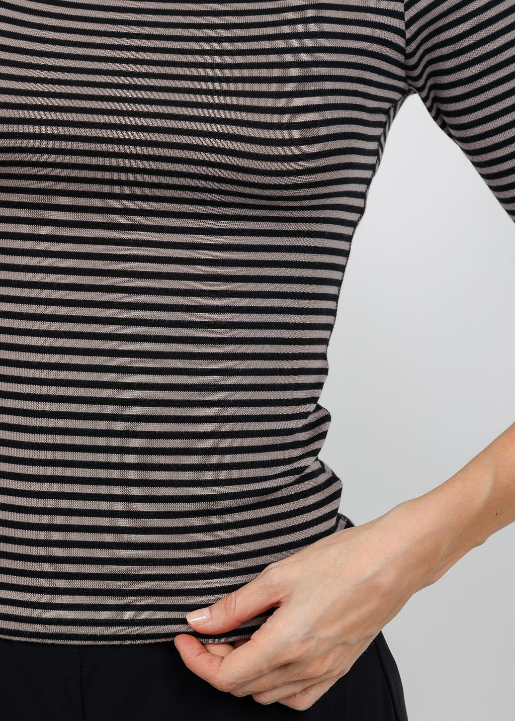 Z Supply Freida Striped Tee in Wild Mushroom available at Barbara Katz