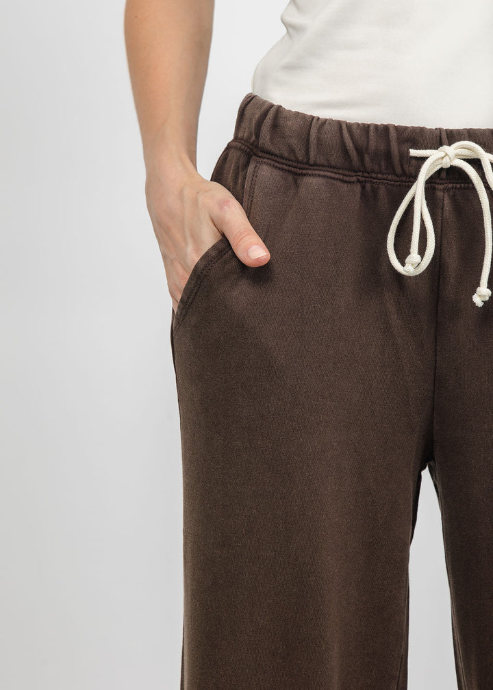 Z Supply Hunter Knit Denim Pants in Dark Chocolate available at Barbara Katz