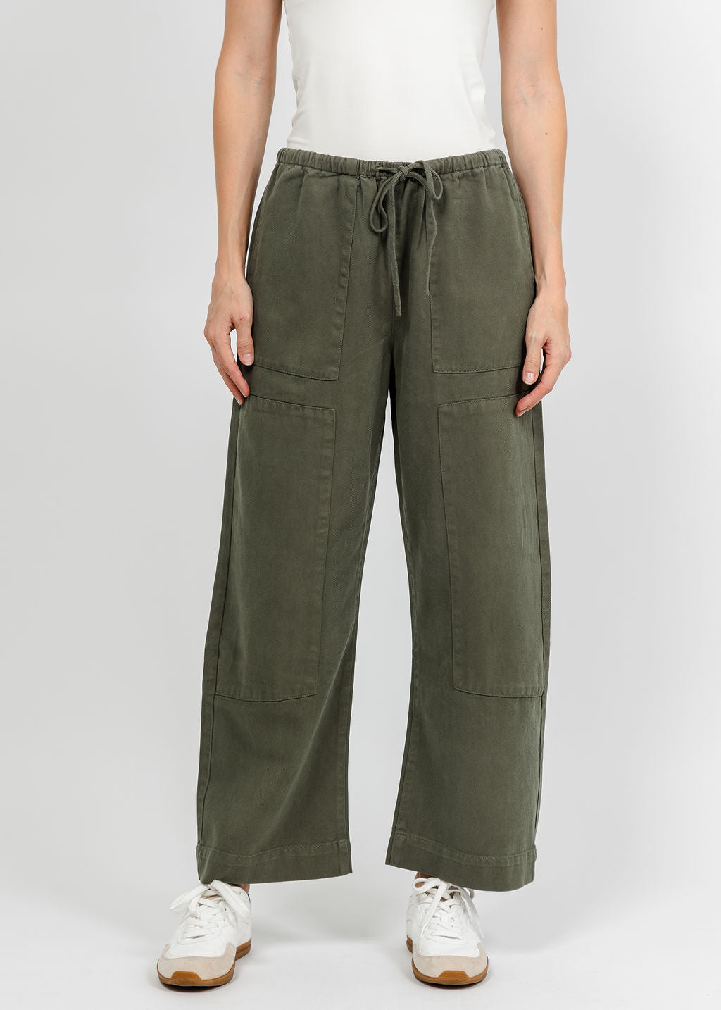 Z Supply Kit Twill Carpenter Pant - Dusk Sage available at Barbara Katz