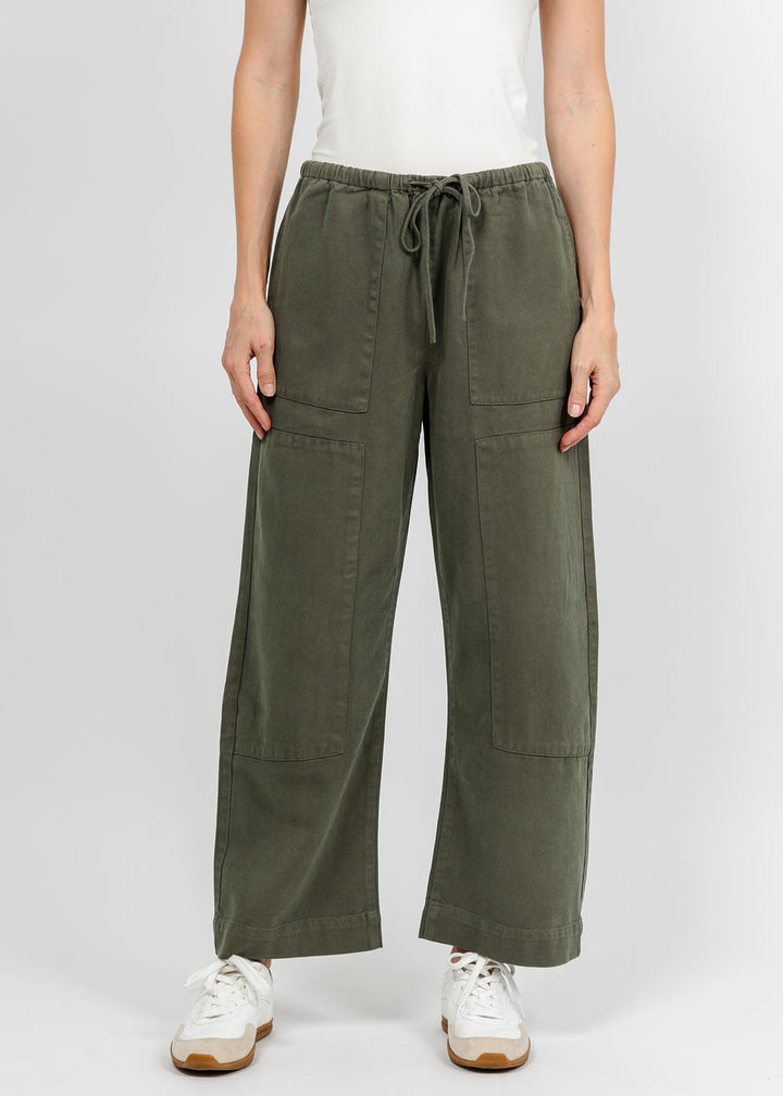 Z Supply Kit Twill Carpenter Pant - Dusk Sage available at Barbara Katz