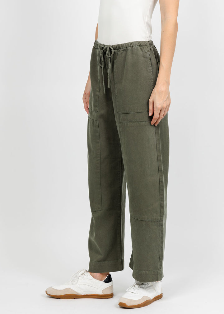 Z Supply Kit Twill Carpenter Pant - Dusk Sage available at Barbara Katz