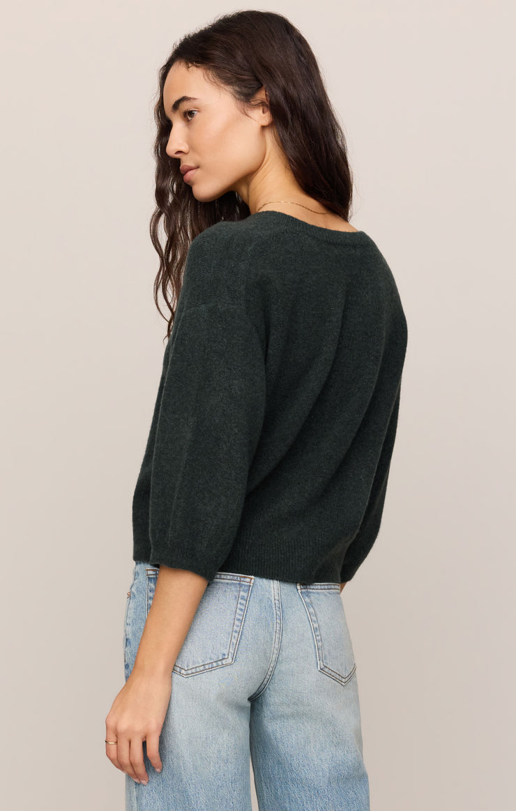 Z Supply Valor Cardigan in Emerald Cove available at Barbara Katz