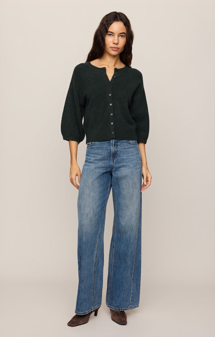 Z Supply Valor Cardigan in Emerald Cove available at Barbara Katz