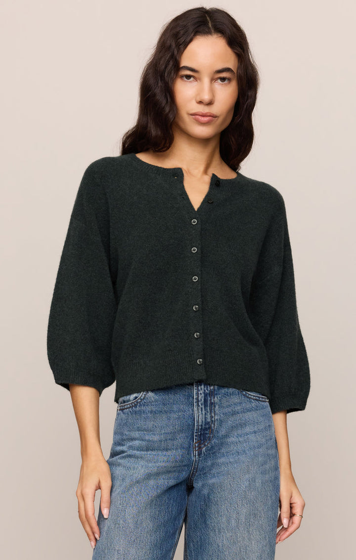Z Supply Valor Cardigan in Emerald Cove available at Barbara Katz