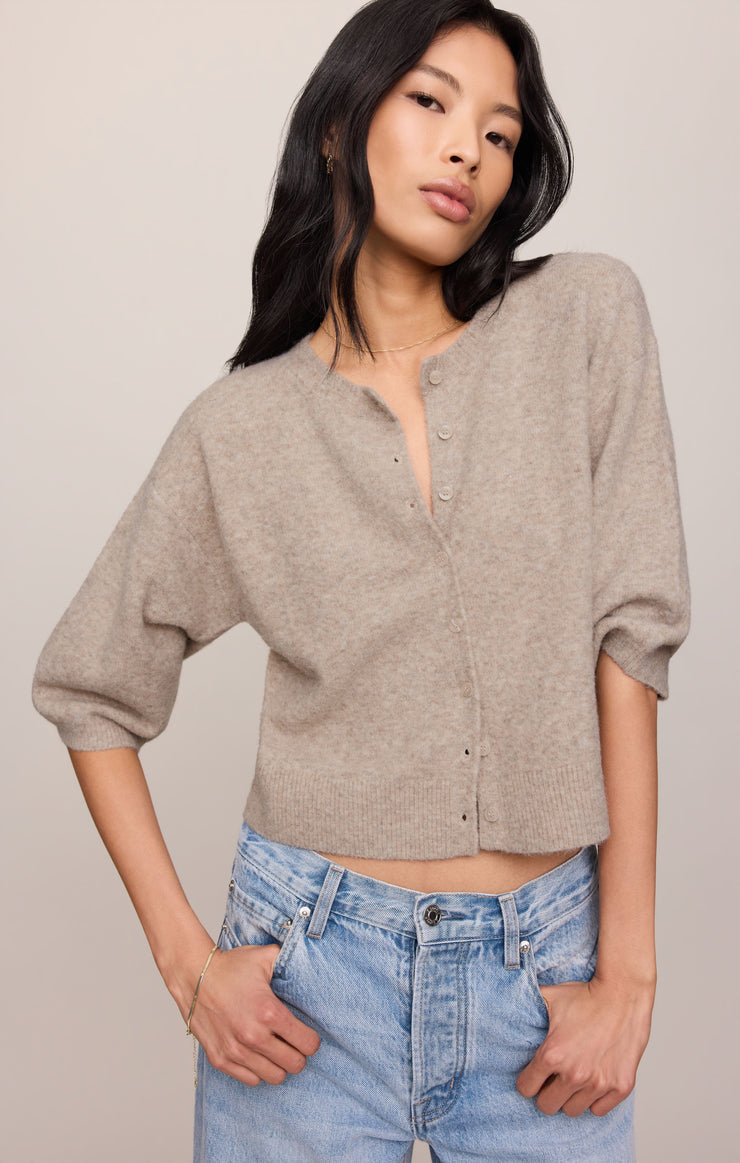 Z Supply Valor Cardigan in Natural Heather available at Barbara Katz