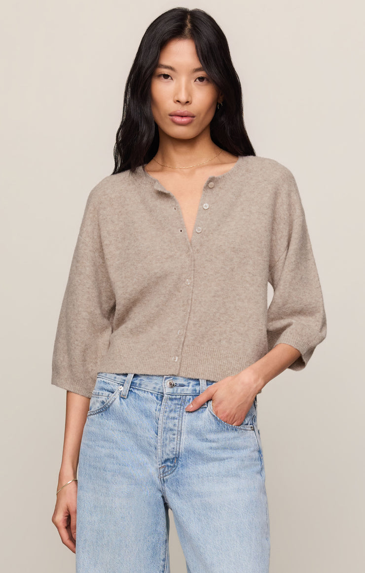 Z Supply Valor Cardigan in Natural Heather available at Barbara Katz