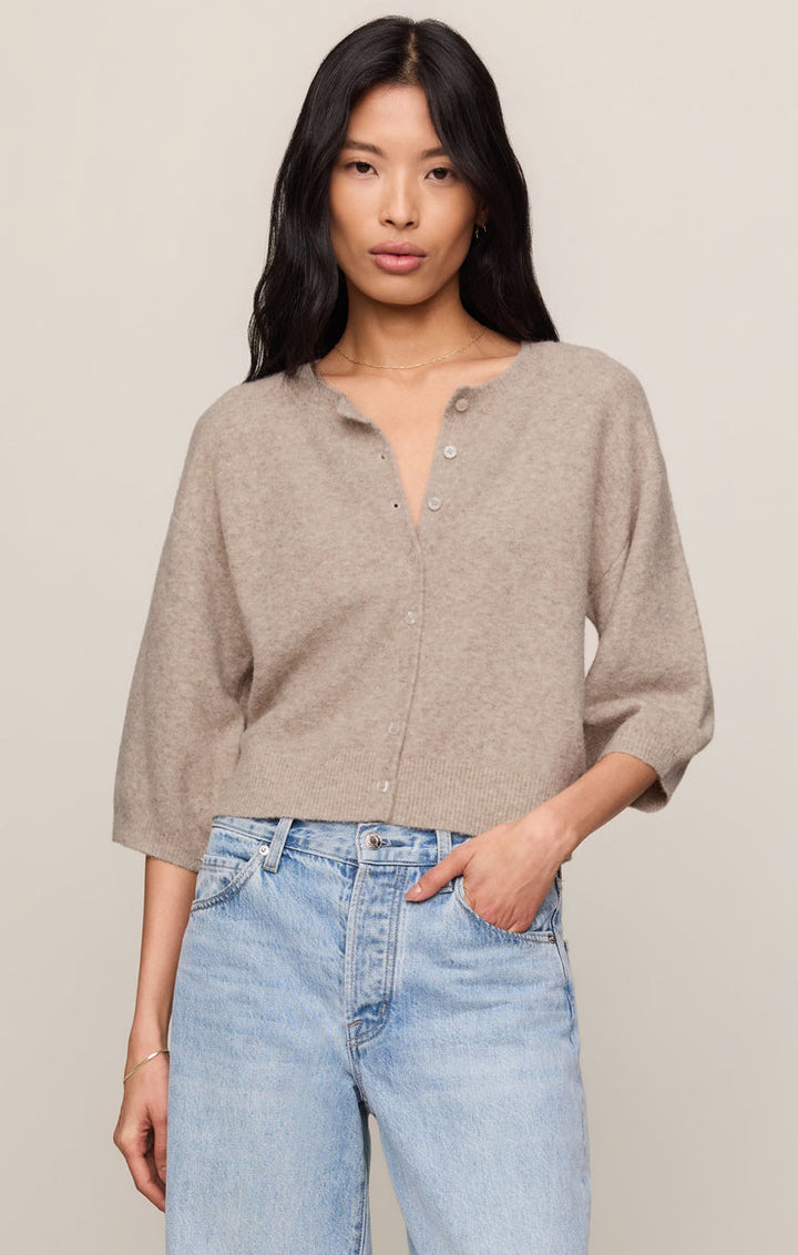 Z Supply Valor Cardigan in Natural Heather available at Barbara Katz