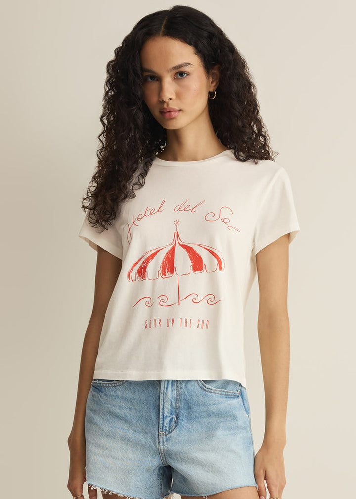 Z Supply Del Sol Tourist Tee in Sea Salt available at Barbara Katz