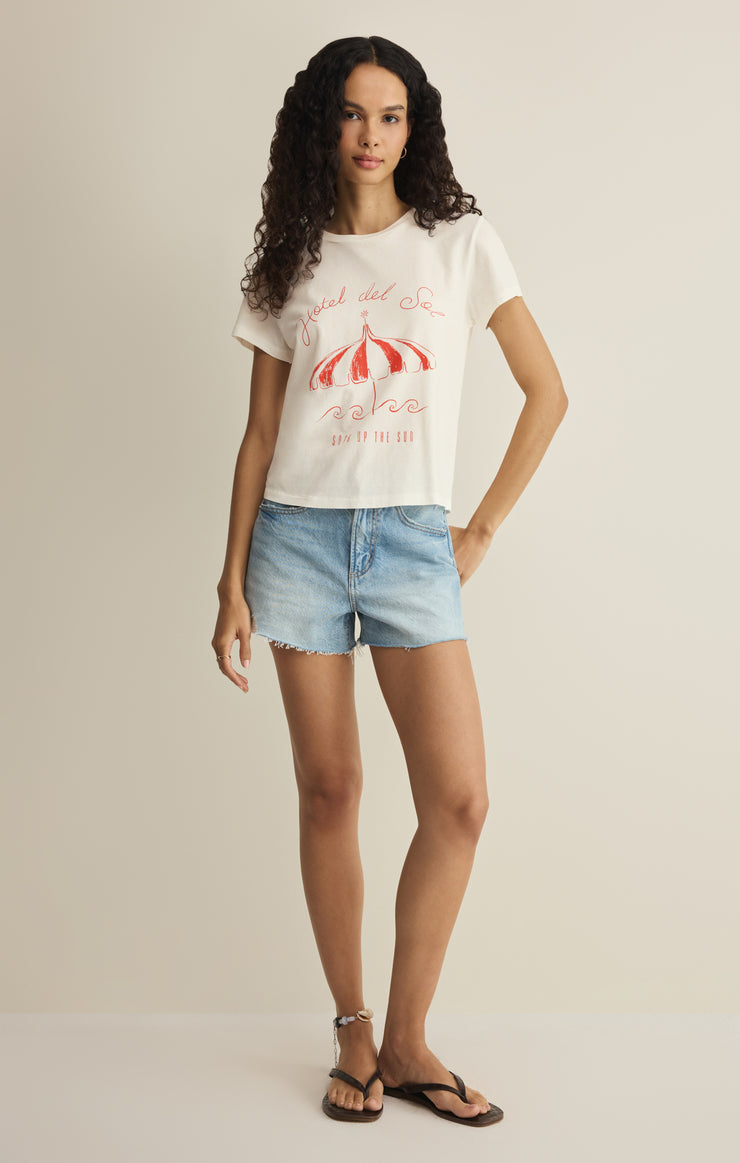 Z Supply Del Sol Tourist Tee in Sea Salt available at Barbara Katz