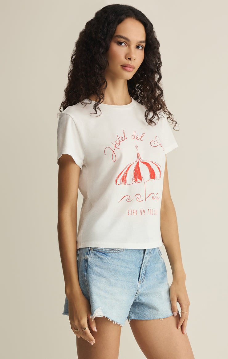 Z Supply Del Sol Tourist Tee in Sea Salt available at Barbara Katz