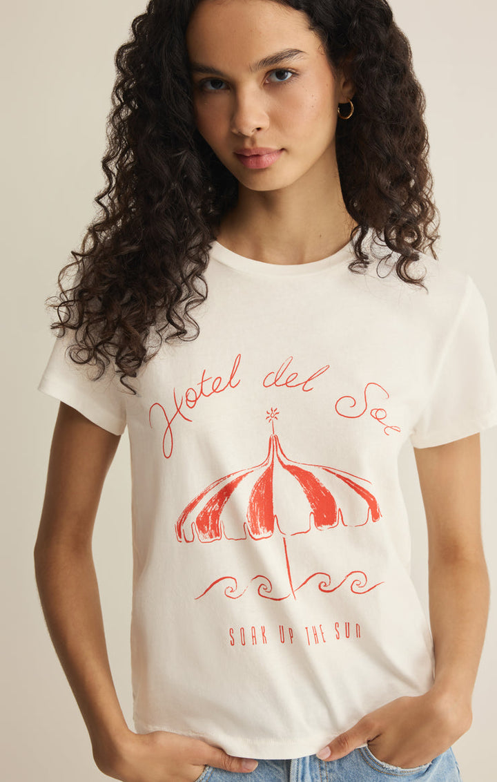 Z Supply Del Sol Tourist Tee in Sea Salt available at Barbara Katz