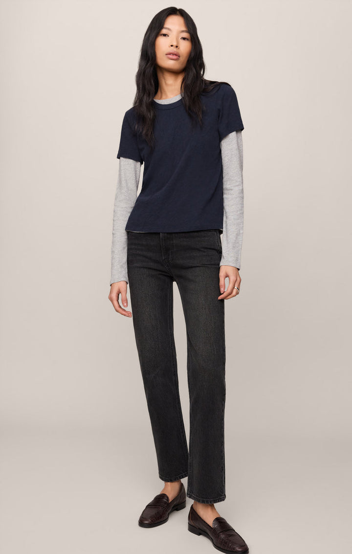 Z Supply Junie Slub Tee in Eclipse available at Barbara Katz
