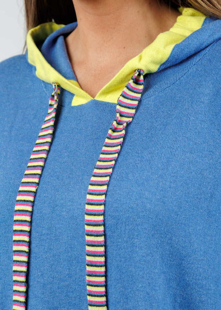Zaket & Plover Layla Pocket Hoodie in Chambray available at Barbara Katz