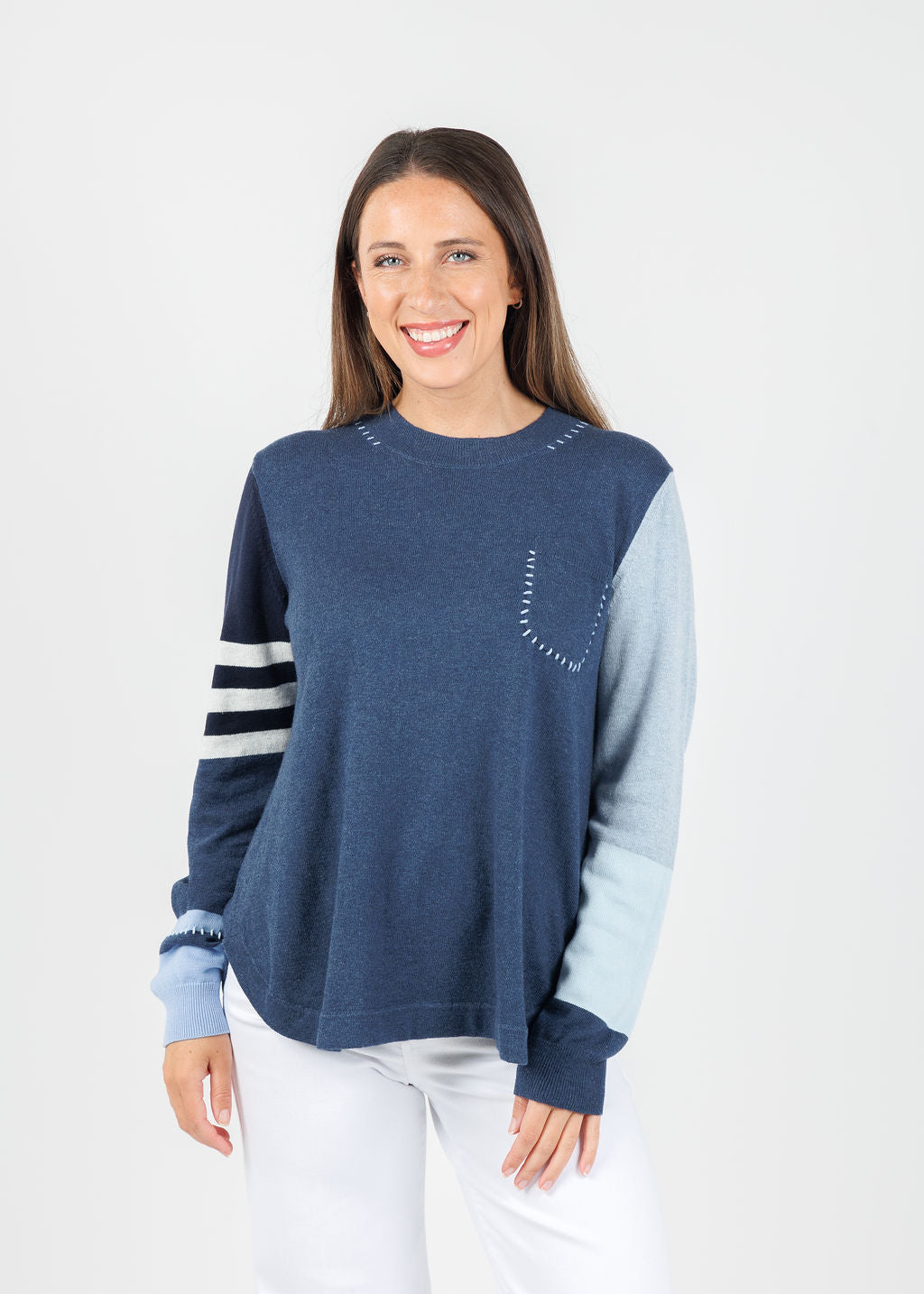 トップス KEBOZ BORDER KNIT SWEATER ZAFUL Women's Solid Knit Cable Sweater Casual Long Lantern