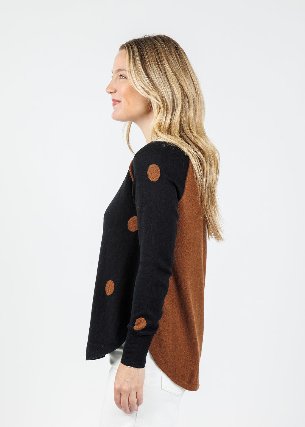 Zaket & Plover Leah Spot The Love Sweater in Black available at Barbara Katz