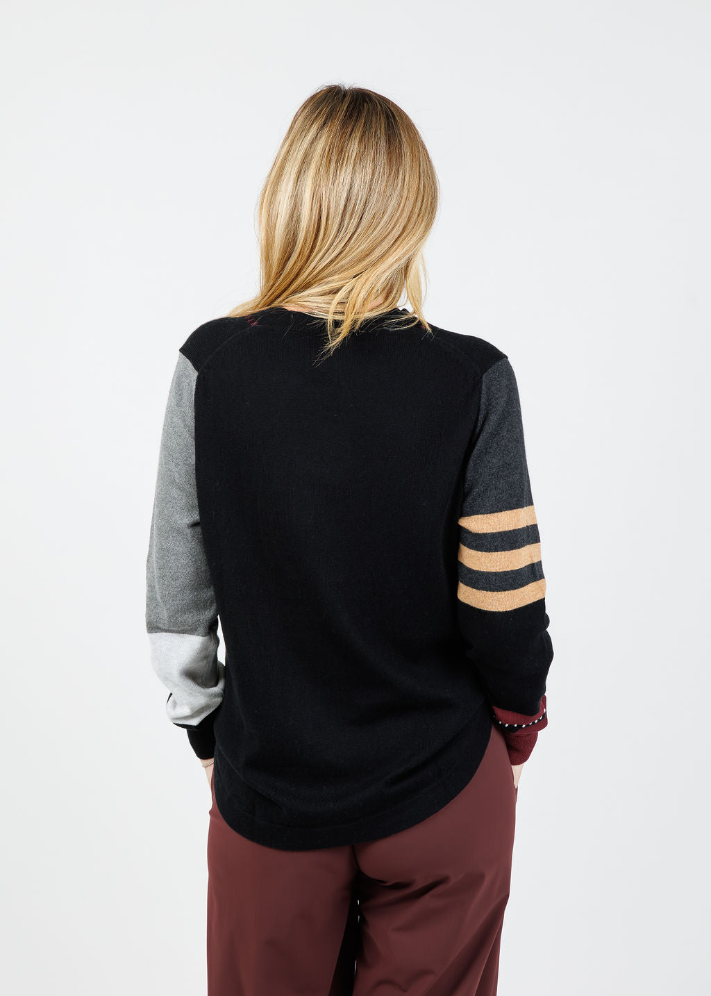 Zaket & Plover Mia Stitch Pocket Sweater in Black available at Barbara Katz