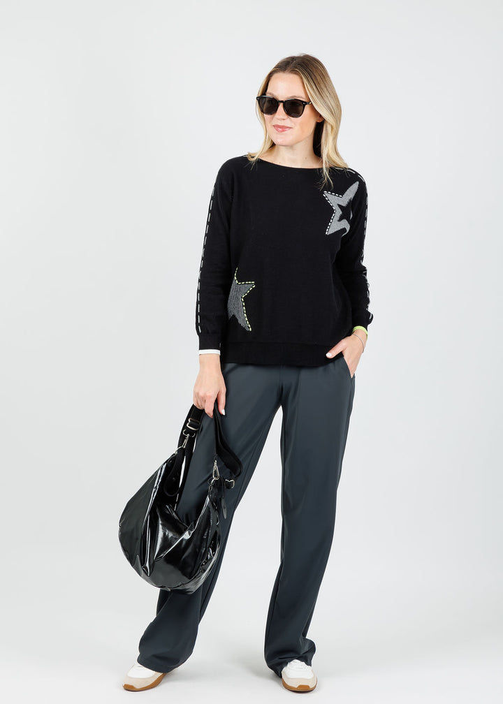 Zaket & Plover Starry Night Sweater in Black available at Barbara Katz