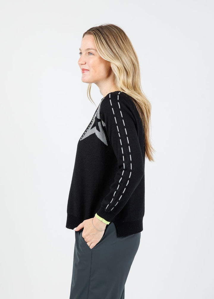 Zaket & Plover Starry Night Sweater in Black available at Barbara Katz