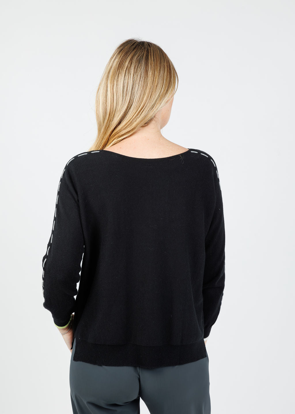 Zaket & Plover Starry Night Sweater in Black available at Barbara Katz