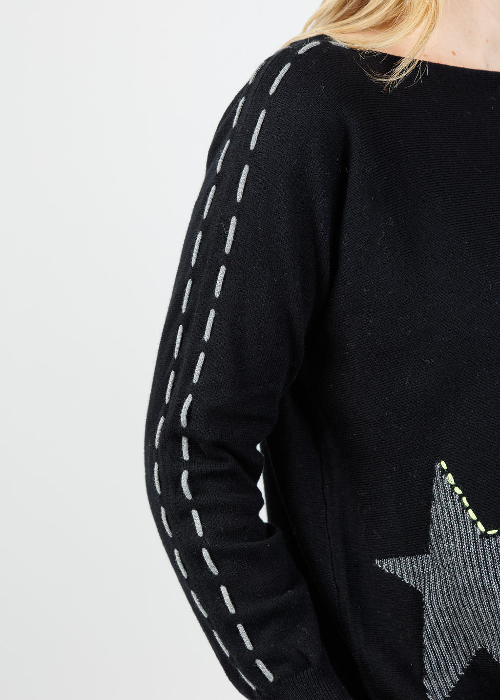 Zaket & Plover Starry Night Sweater in Black available at Barbara Katz