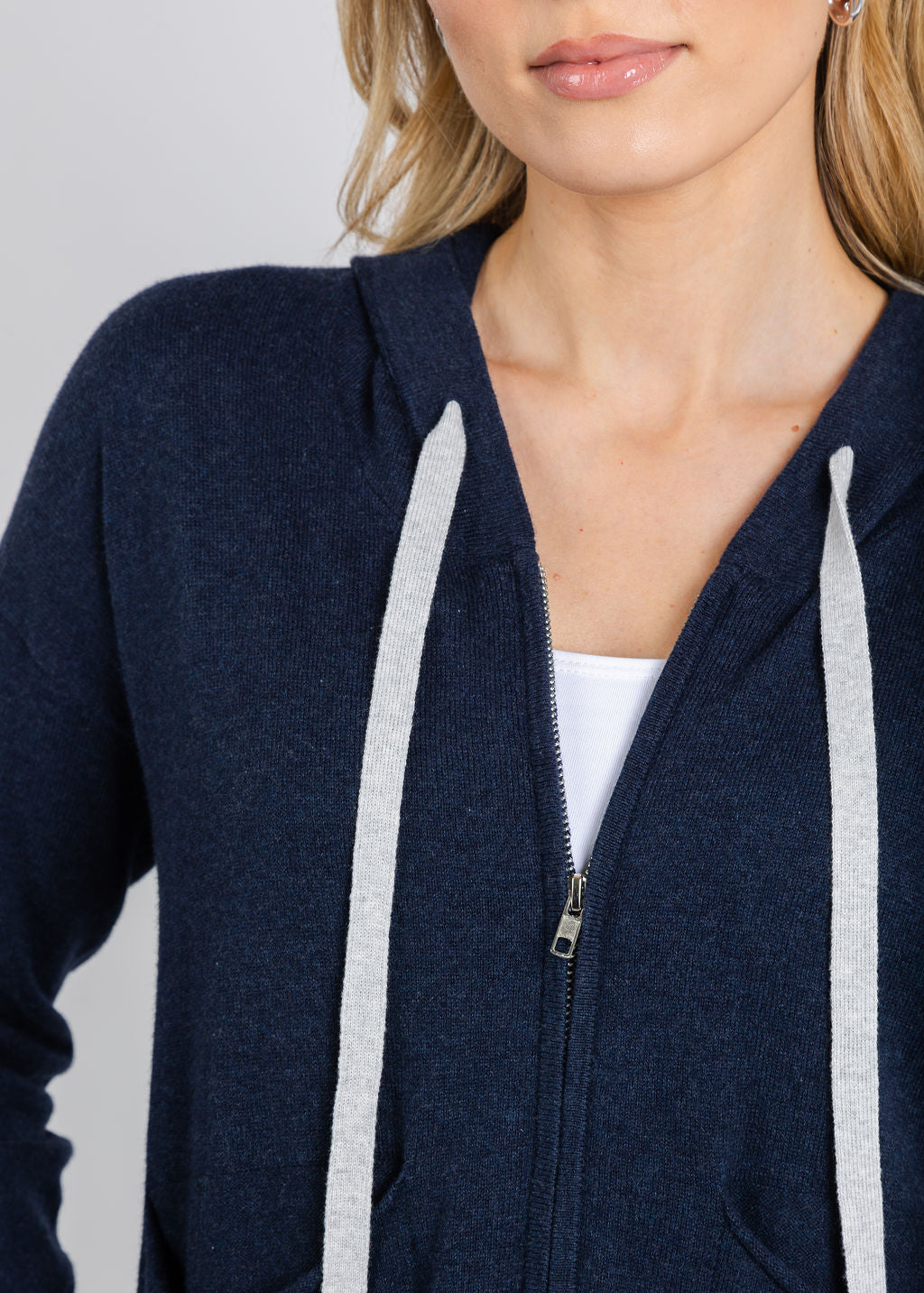 Zaket & Plover Zara Boxy Hoodie in Dark Navy available at Barbara Katz