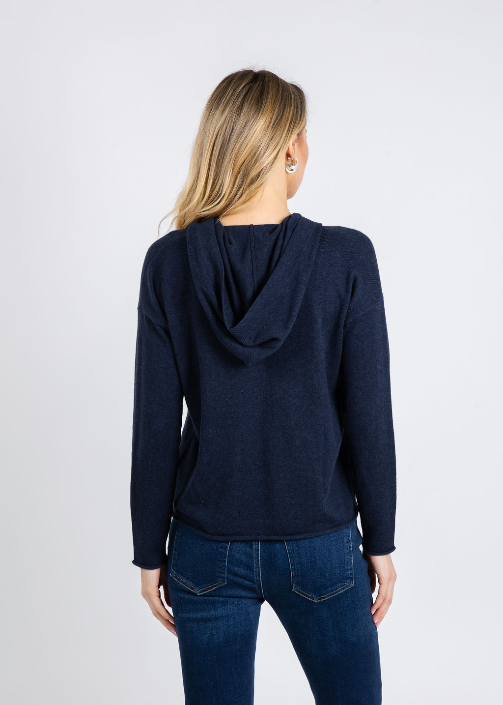 Zaket & Plover Zara Boxy Hoodie in Dark Navy available at Barbara Katz
