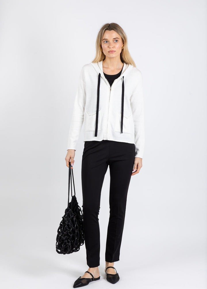 Zaket & Plover Zara Boxy Hoodie in White available at Barbara Katz
