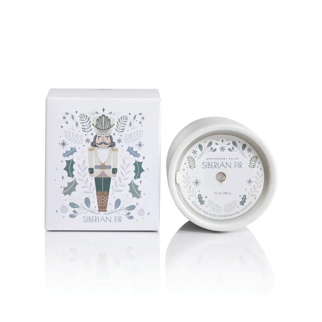 Zodax Apothecary Guild Nutcracker Candle - Siberian Fir available at Barbara Katz