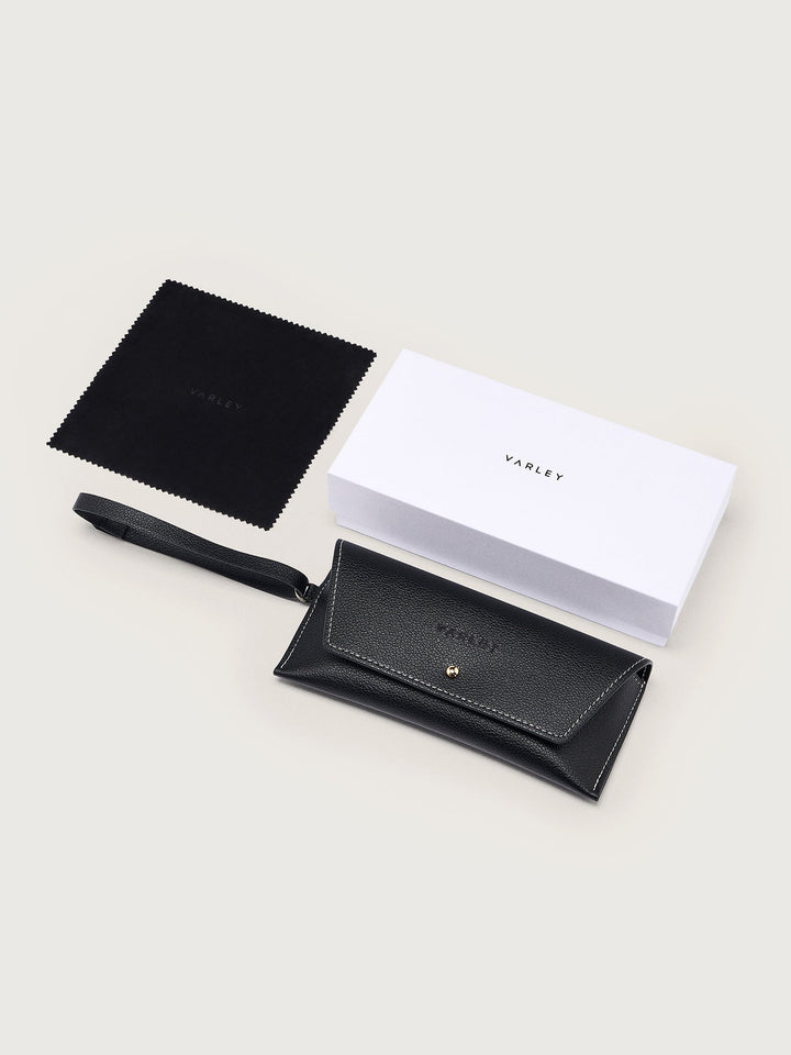 Varley Alber Square Sunglasses in Black available at Barbara Katz