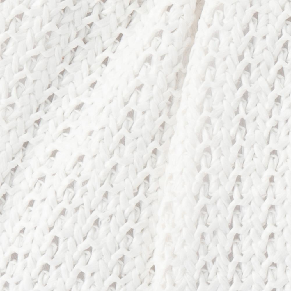 Olga Berg Amalia Pleated Woven Clutch Bag in White available at Barbara Katz