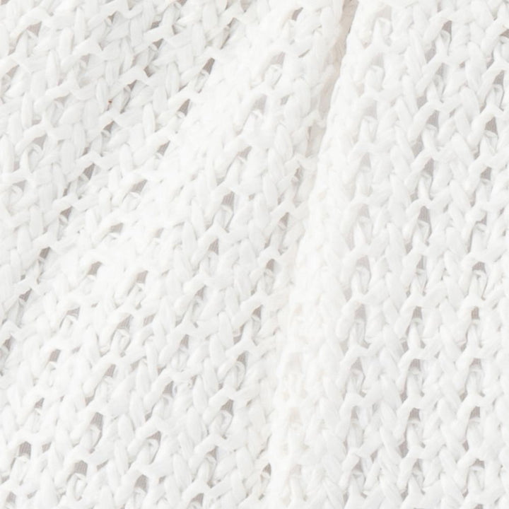 Olga Berg Amalia Pleated Woven Clutch Bag in White available at Barbara Katz