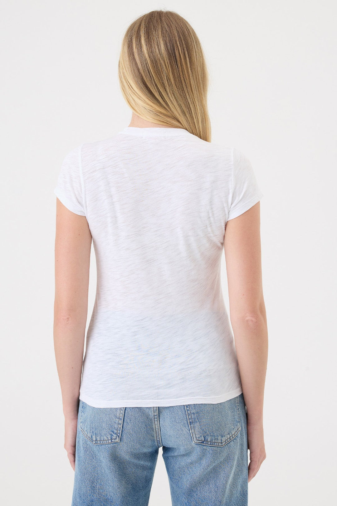Goldie Annette Tee With Ruffle in White available at Barbara Katz