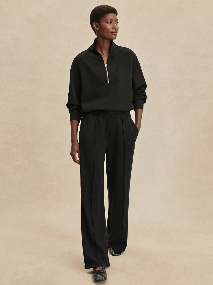 Varley The Wide Leg Pants 28" in Black available at Barbara Katz