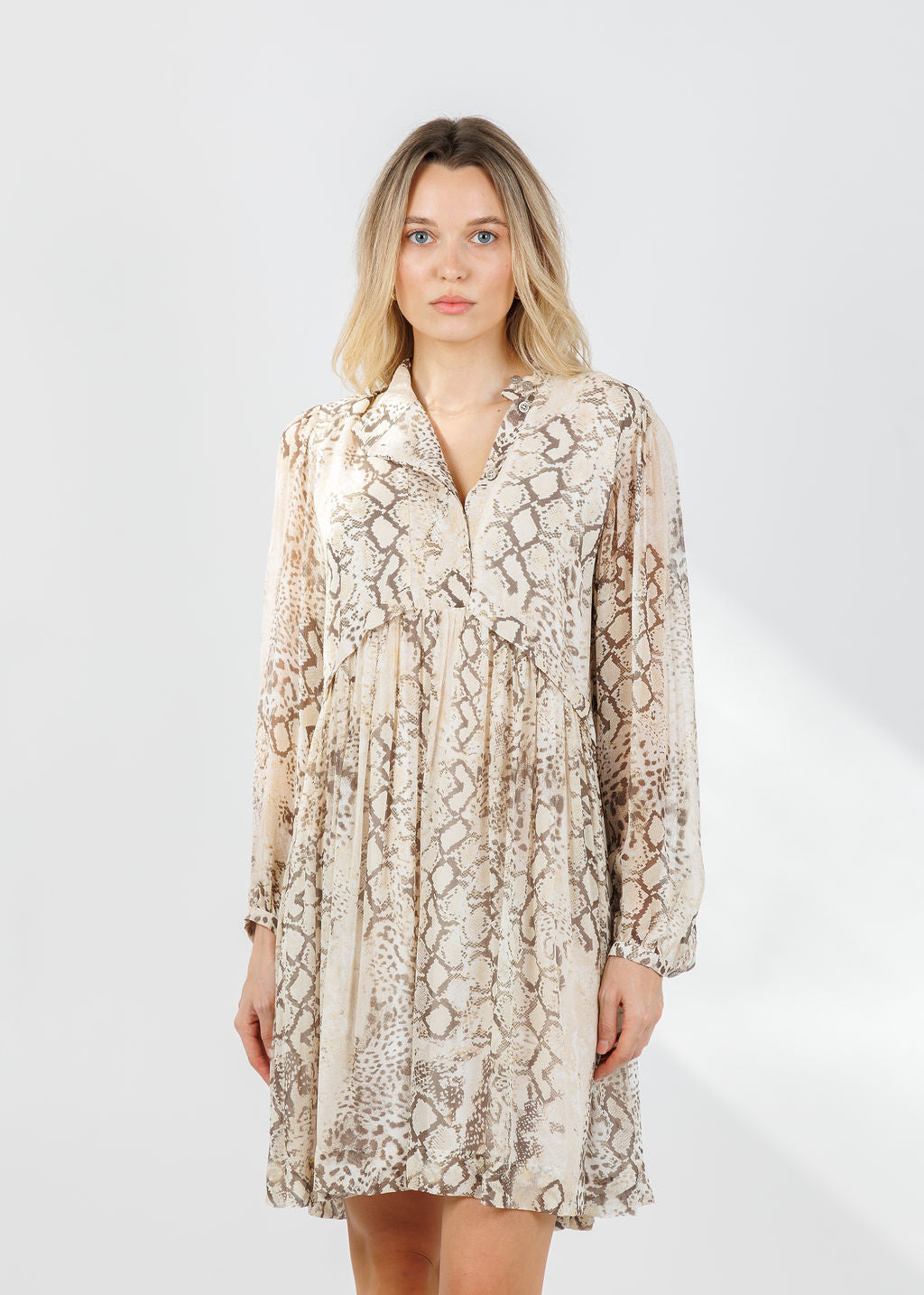 Ba&sh Simba Short Dress in Ecru available at Barbara Katz