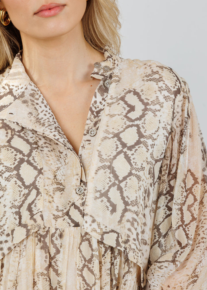 Ba&sh Simba Short Dress in Ecru available at Barbara Katz