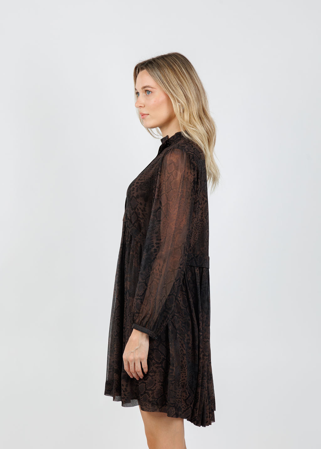 Ba&sh Simba Short Dress in Marron available at Barbara Katz