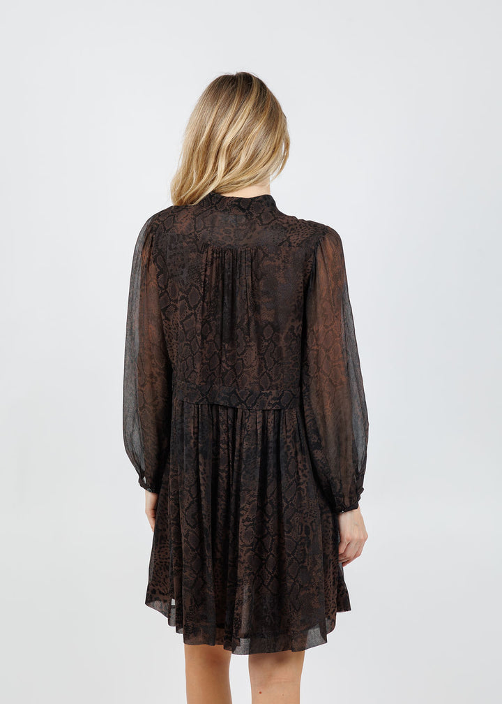 Ba&sh Simba Short Dress in Marron available at Barbara Katz