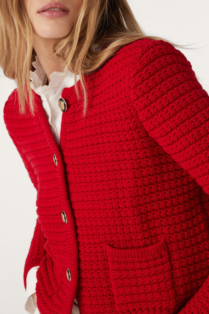 ba&sh Gaspard Cardigan - Rouge