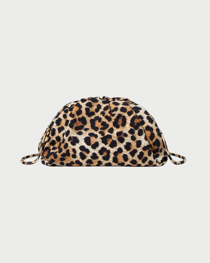 Loeffler Randall Bailey Dome Clutch in Leopard Jersey available at Barbara Katz