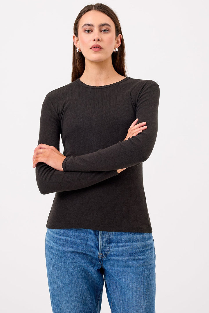 Goldie Blaire Pointelle Top available at Barbara Katz