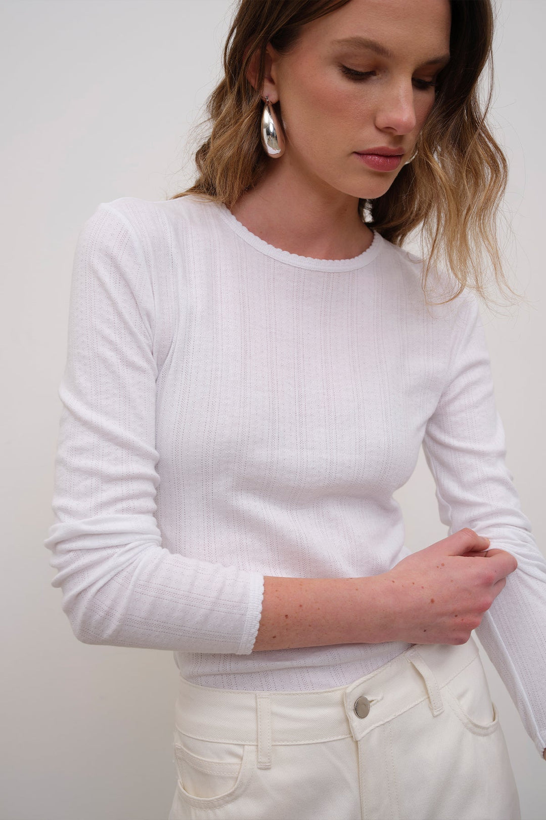 Goldie Blaire Pointelle Top available at Barbara Katz