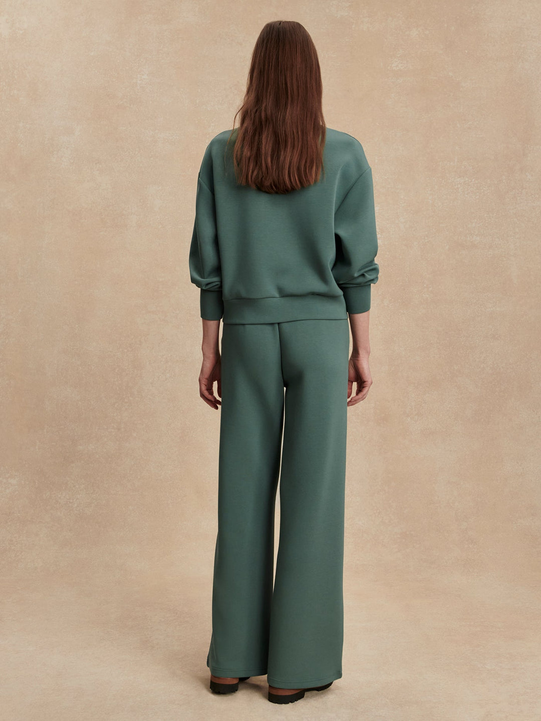 Varley The Extra Wide Leg Pant 29.5" in Dark Forest available at Barbara Katz