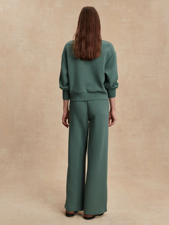 Varley The Extra Wide Leg Pant 29.5" in Dark Forest available at Barbara Katz