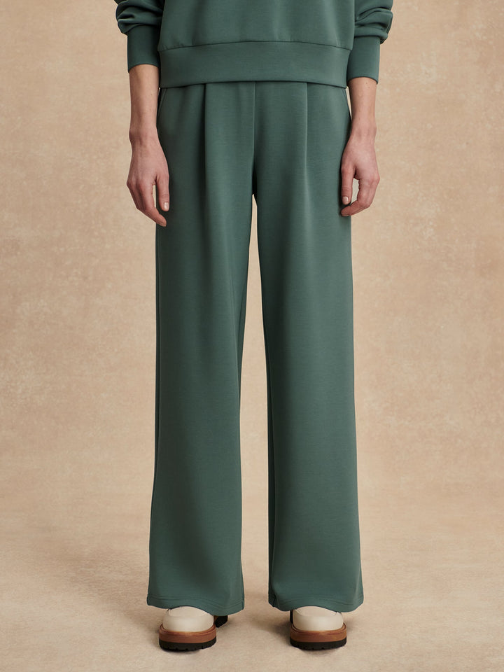 Varley The Extra Wide Leg Pant 29.5" in Dark Forest available at Barbara Katz