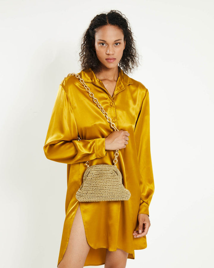 Mini Game Crochet Metallic - Gold